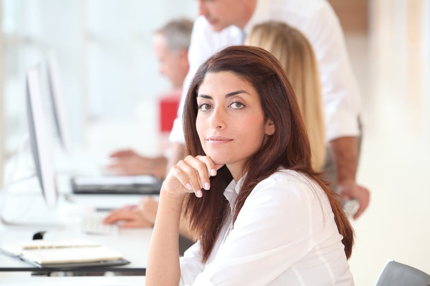 Closeup of businesswoman